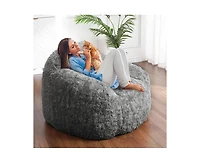 gaomon Bean Bag Chair, Adult Bean Bag Couch with Armrest, Soft Fluffy Faux Fur Beanbag Chair for Reading