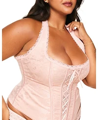 Adore Me Plus Haisley Halter Corset & Thong Set