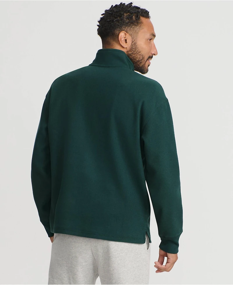 Lands' End Men's Textured Fleece Half Zip