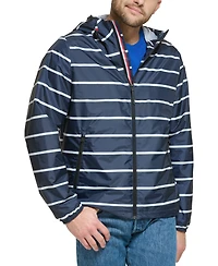 Tommy Hilfiger Men's Stretch Hooded Zip-Front Rain Jacket