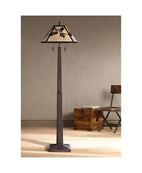 Franklin Iron Works Rustic Western 66" Tall Standing Floor Lamp Column Pull Chain Bronze Metal Living Room Bedroom House Reading Office Home Decor Cab