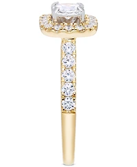 Diamond Princess Halo Engagement Ring (1 ct. t.w.) in 14k Gold