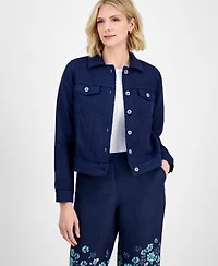 Charter Club Women's 100% Linen Jacket, Created for Macy's