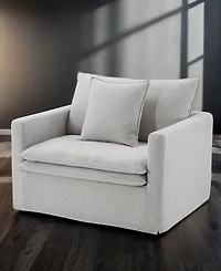 Furniture of America 47" Linen Maddy Narrow Track Arm Chair