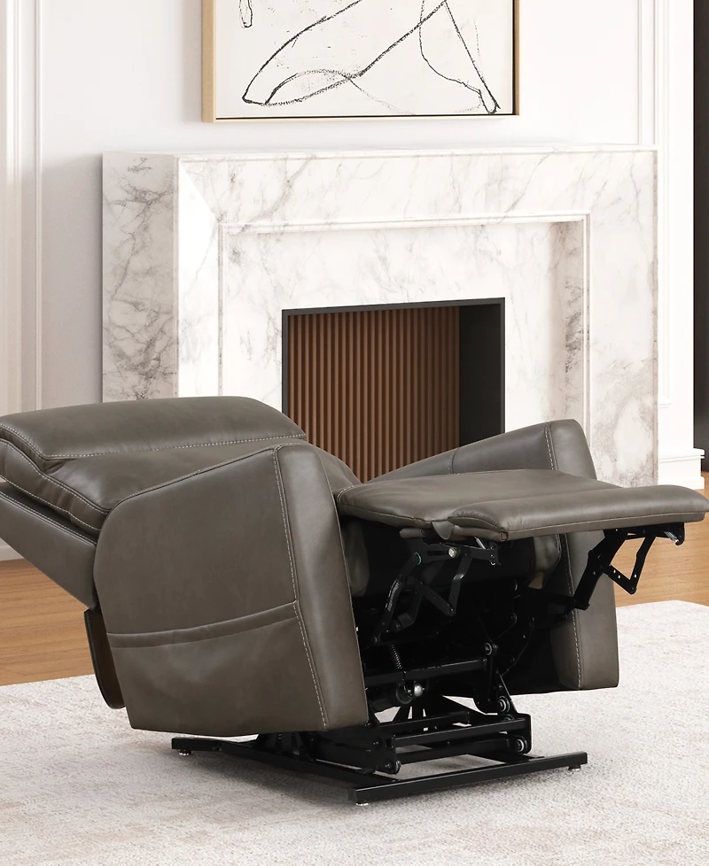 Furniture of America 34" Hilltop Artificial Leather Power Recliner Lift Chair