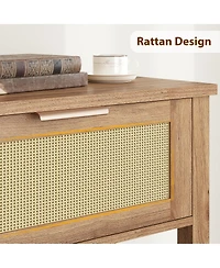 gaomon Entryway Table with 2 Drawers, Console Table for Entryway