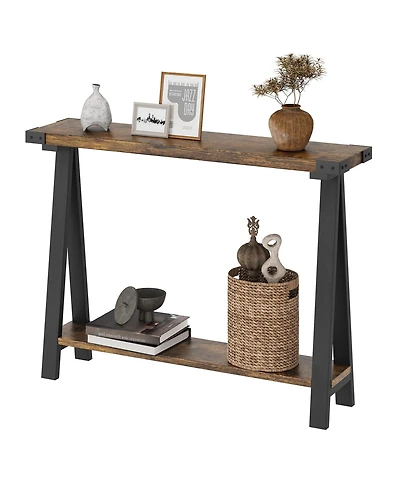 gaomon Farmhouse Console Table, 43.3" Entryway Table with Storage