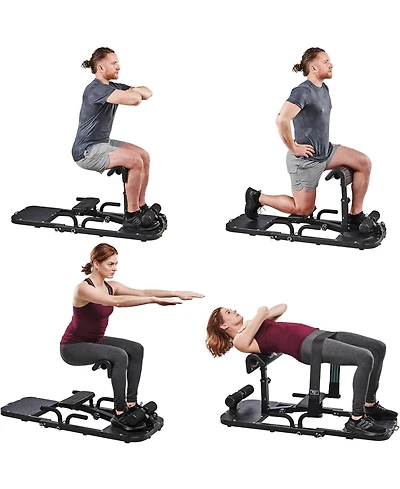 LifePro GluteBlast Hip Thrust Machine – Premium Home Gym Glute & Squat Bench with Resistance Bands
