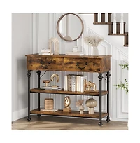 gaomon Console Tables for Entryway, Small Entryway Table with 2 Drawers