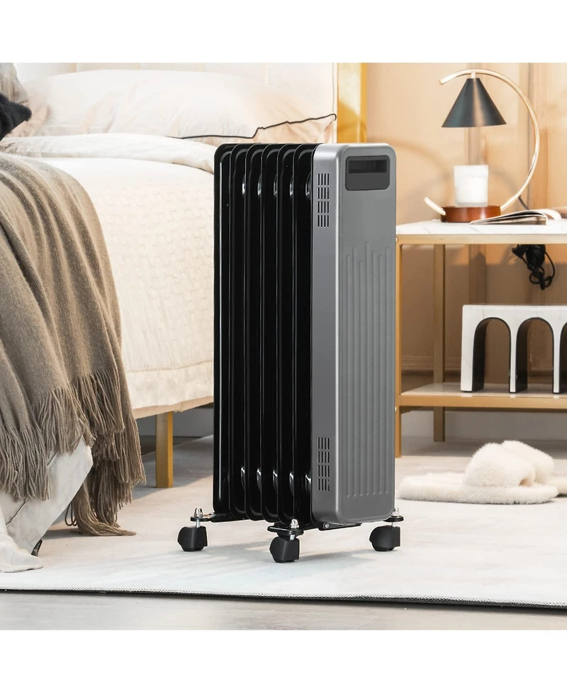 Sugift 1500W Portable Oil-Filled Radiator Heater for Home and Office