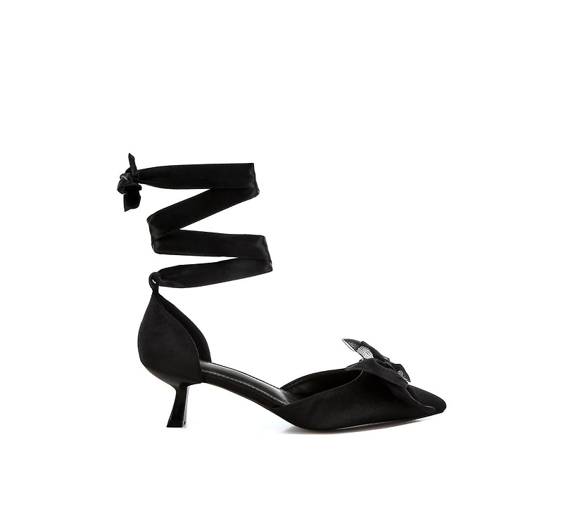 Cadell Bow Detail Satin Sandals Women
