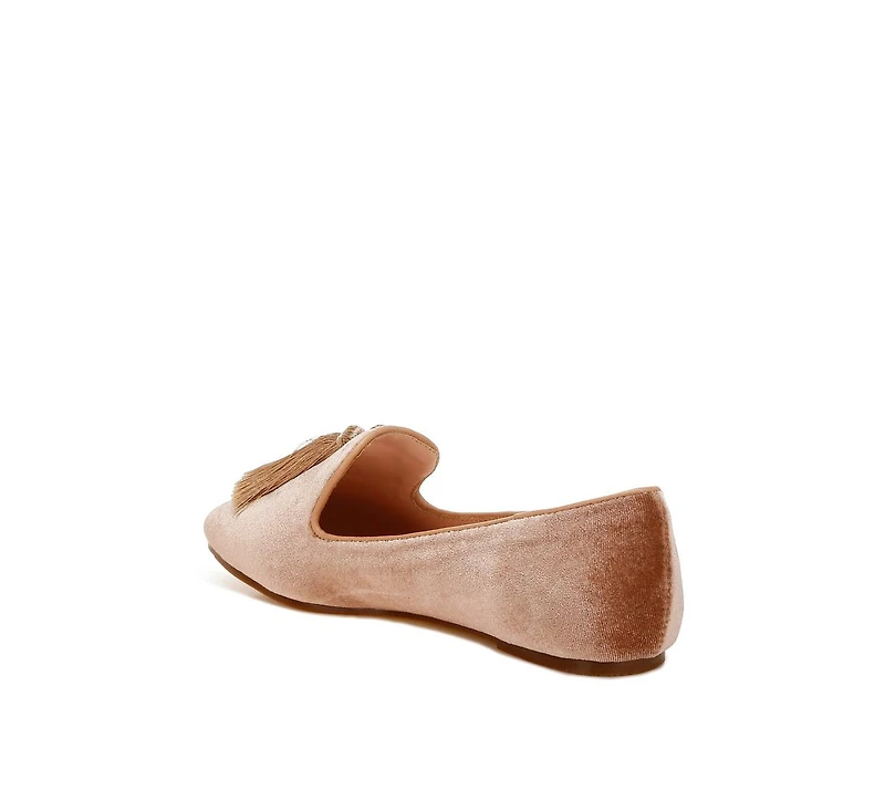 Tromso Iconic Tassel Detail Velvet Loafers