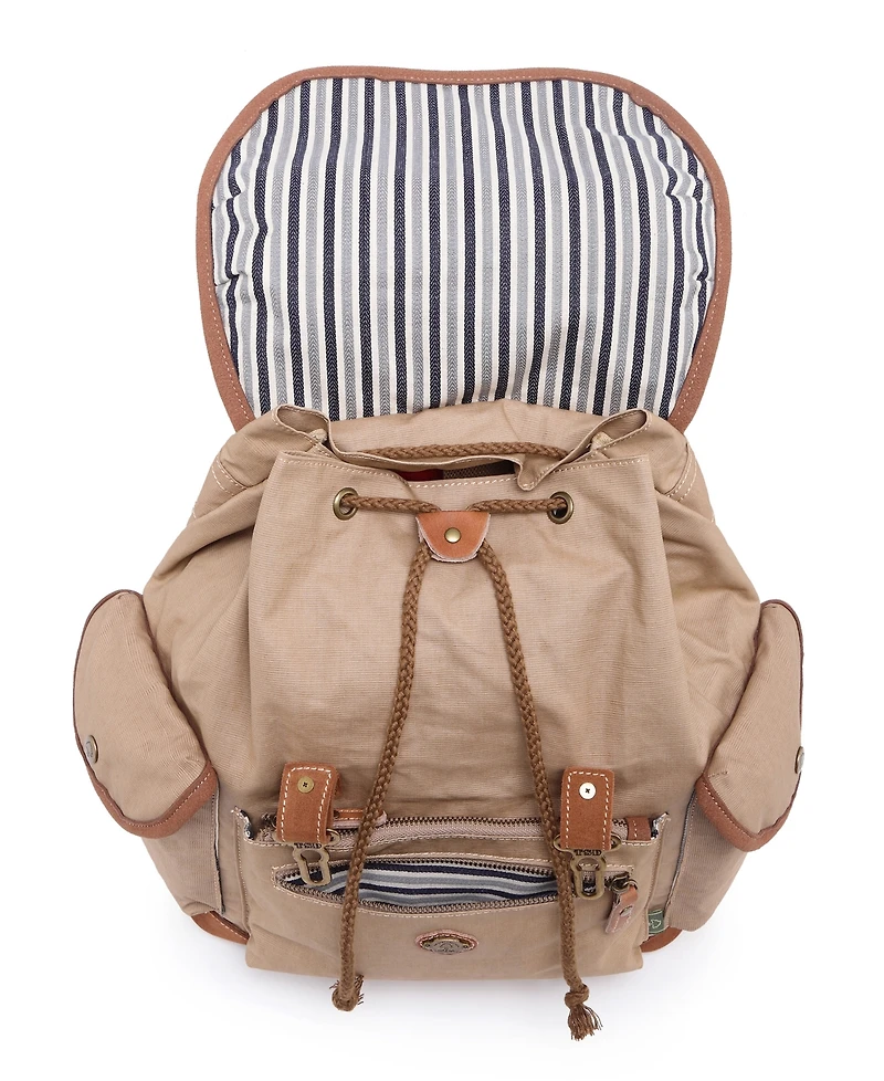 Tsd Brand Dolphin Canvas Backpack