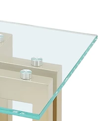 Emila 24" Square Glass Mix and Match End Table