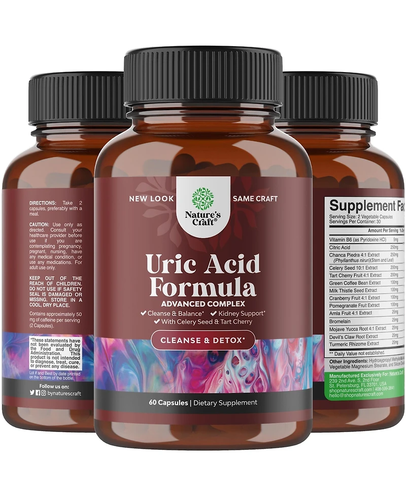 Nature's Craft Uric Acid Supplement, Nature's Craft, 60ct