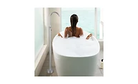 Slickblue Freestanding Bathtub Faucet Floor Mount Bathroom Faucet with Hand Shower