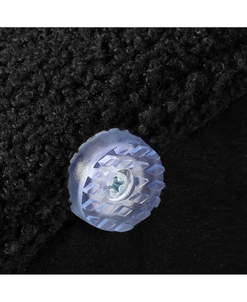 WestinTrends Mid-Century Modern Faux Sherpa Round Storage Ottoman