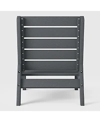 WestinTrends Outdoor Hdpe Deep Seating Modular Armless Patio Gray Chair with Cushions