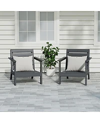 WestinTrends Outdoor Patio Hdpe Deep Seating Armchair (Set of 2)