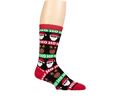 Heat Holders Men's Ultra Lite Eddie Festive Santa Crew Sock
