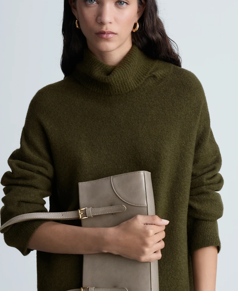 Mango Women's Short Turtleneck Knitted Dress