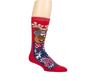 Heat Holders Men's Ultra Lite Eddie Festive Santa Crew Sock