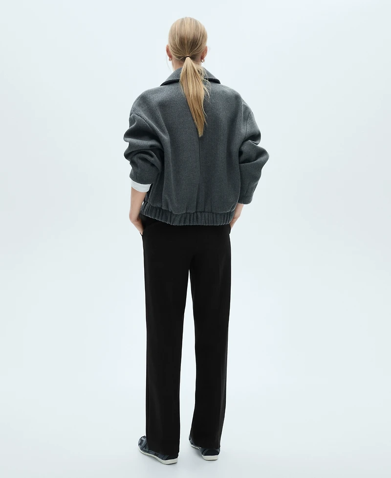 Mango Women's Flowy Straight-Fit Pants