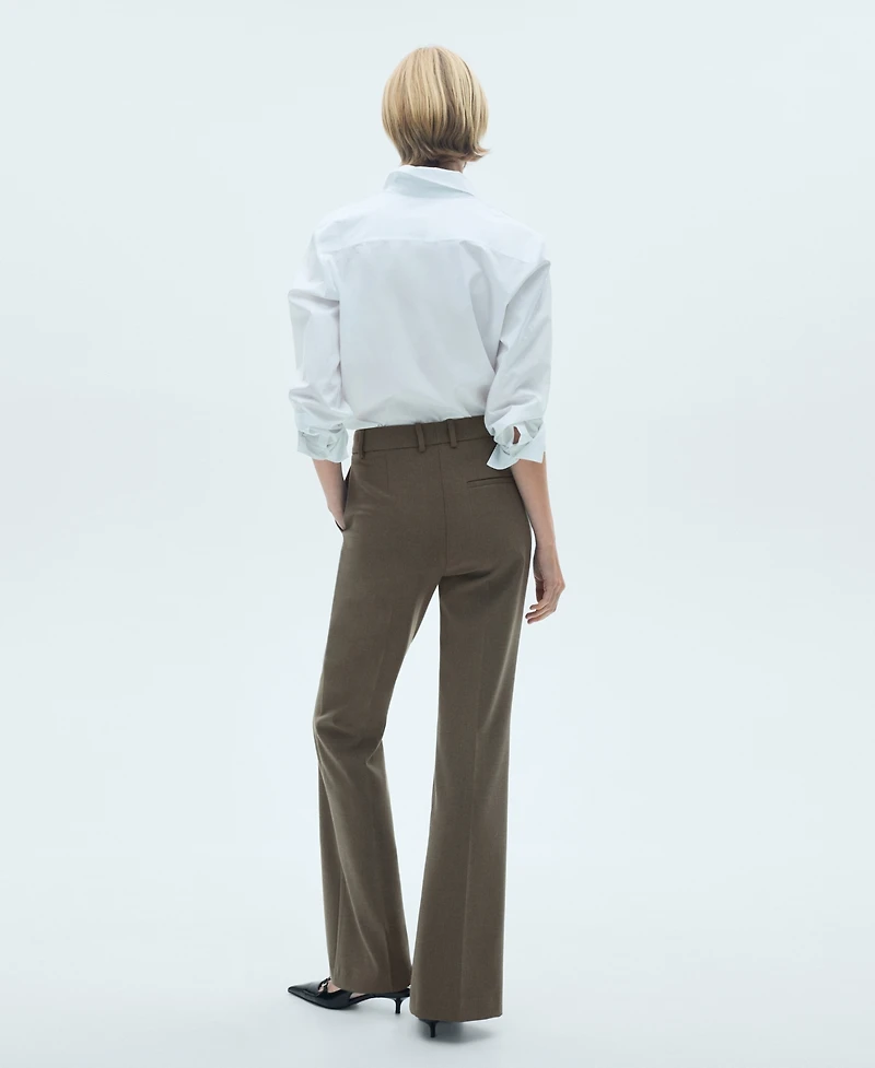 Mango Women's Pocket Flared Pants