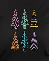 Hybrid Apparel Plus Trendy Christmas Trees Graphic Pullover Top