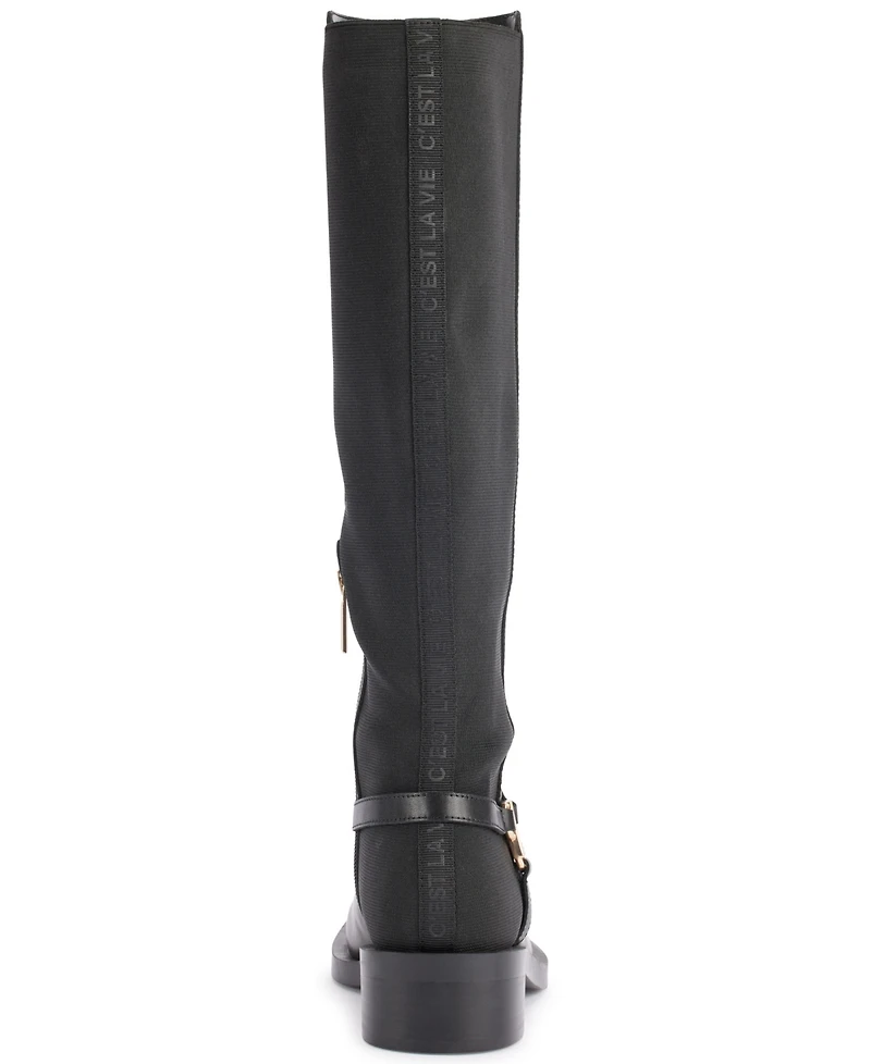 Karl Lagerfeld Paris Women's Verill Block Heel Riding Boots