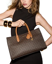 Michael Michael Kors Scarlett Logo Medium East West Satchel Bag
