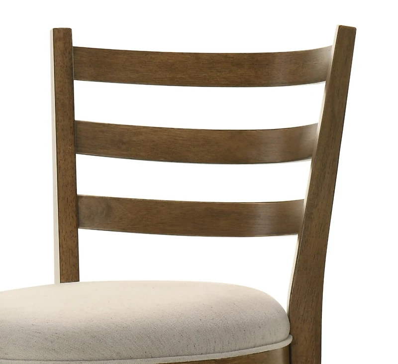 20.5" Walnut Back Counter Stool,Swivel Bar Chair with Upholstered Seat (1PK)-The Pop Home