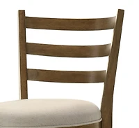 20.5" Walnut Back Counter Stool,Swivel Bar Chair with Upholstered Seat (1PK)-The Pop Home