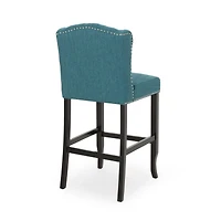 31" Tufted Wingback Bar Stools,Set of 2,for Kitchen Island or Bar-The Pop Home