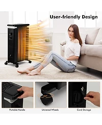 Gouun 1500W Portable Oil Filled Radiator Heater with 3 Heat Settings