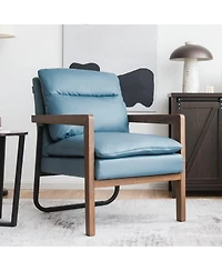 Gouun Single Sofa Chair with Extra-Thick Padded Backrest and Seat Cushion