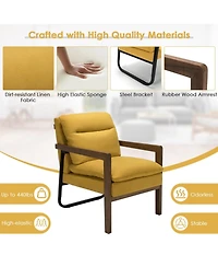 Gouun Single Sofa Chair with Extra-Thick Padded Backrest and Seat Cushion