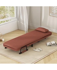 Gouun 3-in-1 Convertible Sofa Bed with 5-Position Adjustable Backrest and Lumbar Pillow