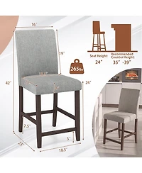 Gouun 25 Inch Counter Height Set of 2 Bar Stools