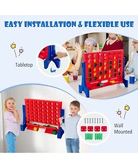 Gouun Jumbo 4-to-Score Connect Game Set with Carrying Bag and 42 Coins