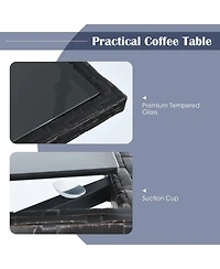 Gouun 3 Pieces Patio Rattan Furniture Set with Cushion and Sofa Armrest