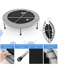 Gouun 38 Inch Mini Folding Trampoline Portable Recreational Fitness Rebounder