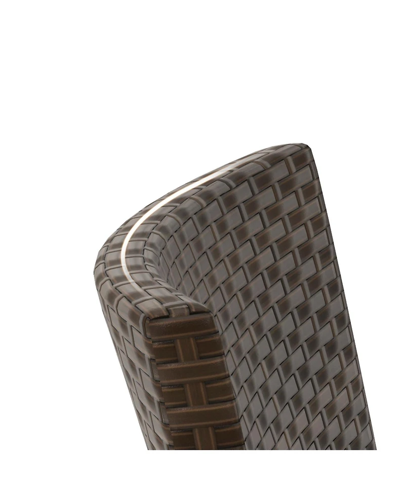 Gouun 4 Piece Patio Rattan Conversation Set with Cozy Seat Cushions