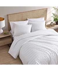 Stone Cottage Trenton Stripe Cotton Green 3 Piece Duvet Cover Set-King