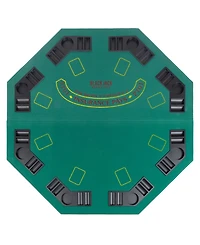 Trademark Poker Solid Wood 2-Fold Poker, Blackjack Tabletop