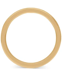 Men's Two-Tone Low Dome Textured Wedding Band Sterling Silver & 18k Gold-Plate