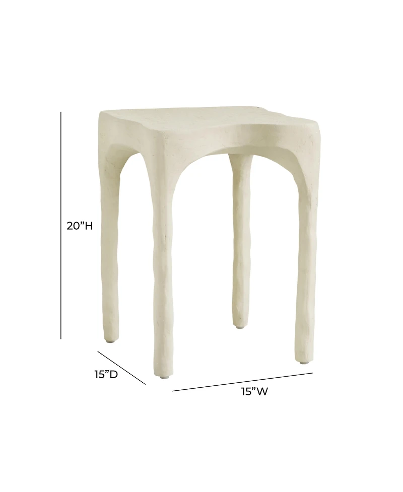 Tov Furniture 15" Textured Fiber Stone Table