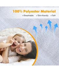 Gouun Safe Electric Heated Mattress Pad with 4 Size 8 Temperature 10-Hour Timer-Queen size