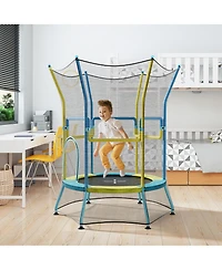 Gouun Mini Trampoline for Kids with Safety Enclosure Net and Foam Handles