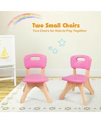 Gouun In/Outdoor 3-Piece Plastic Children Play Table & Chair Set